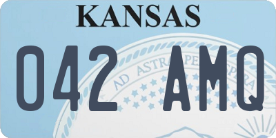 KS license plate 042AMQ