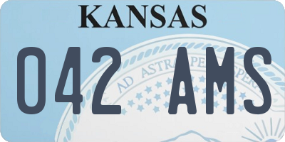 KS license plate 042AMS