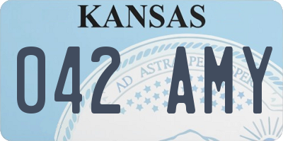 KS license plate 042AMY