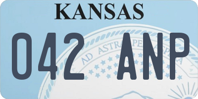 KS license plate 042ANP