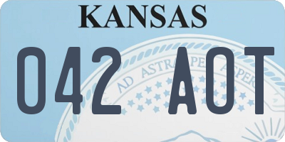 KS license plate 042AOT