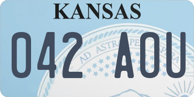 KS license plate 042AOU