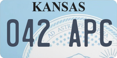 KS license plate 042APC