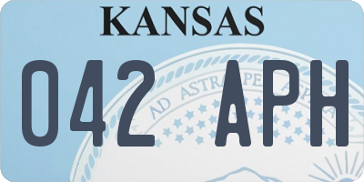 KS license plate 042APH
