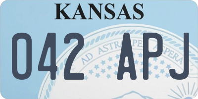 KS license plate 042APJ