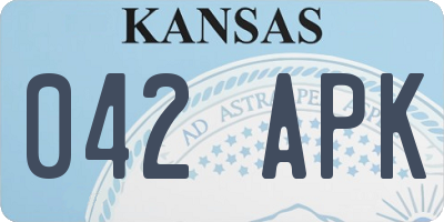KS license plate 042APK