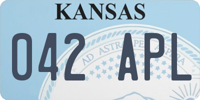 KS license plate 042APL
