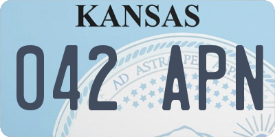 KS license plate 042APN
