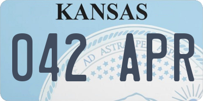 KS license plate 042APR