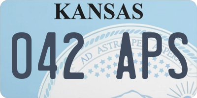KS license plate 042APS