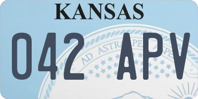 KS license plate 042APV