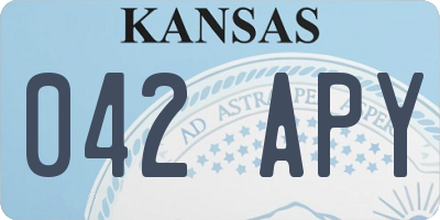 KS license plate 042APY