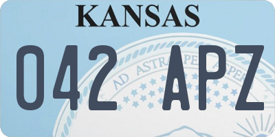 KS license plate 042APZ