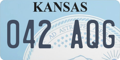 KS license plate 042AQG