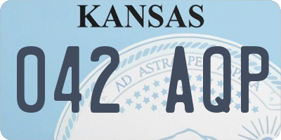 KS license plate 042AQP