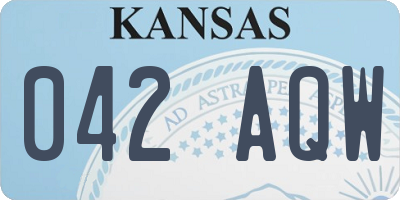 KS license plate 042AQW