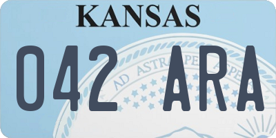 KS license plate 042ARA