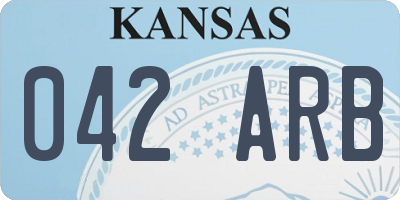 KS license plate 042ARB