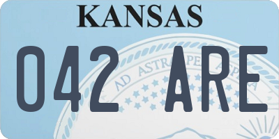 KS license plate 042ARE