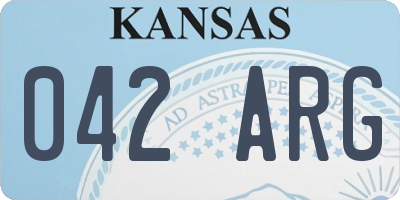 KS license plate 042ARG