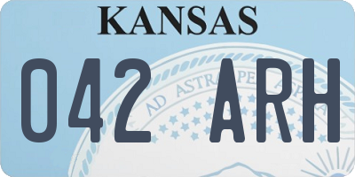 KS license plate 042ARH