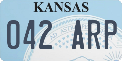 KS license plate 042ARP