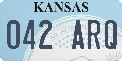 KS license plate 042ARQ