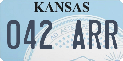 KS license plate 042ARR