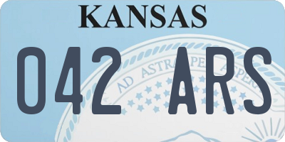 KS license plate 042ARS