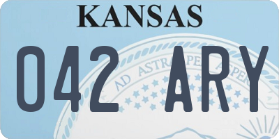 KS license plate 042ARY