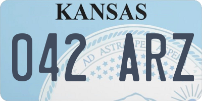 KS license plate 042ARZ