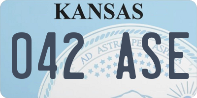 KS license plate 042ASE