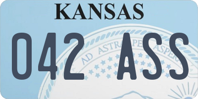 KS license plate 042ASS