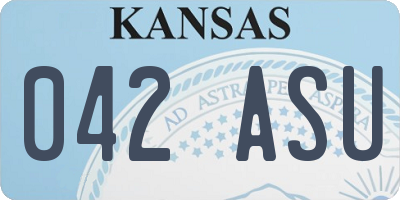 KS license plate 042ASU