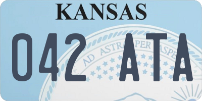 KS license plate 042ATA