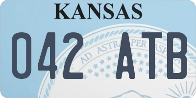 KS license plate 042ATB
