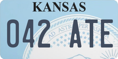 KS license plate 042ATE