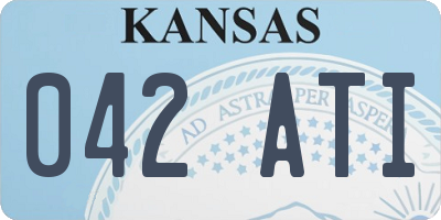 KS license plate 042ATI