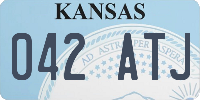 KS license plate 042ATJ