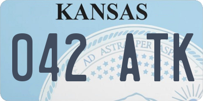 KS license plate 042ATK