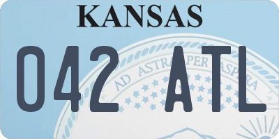 KS license plate 042ATL