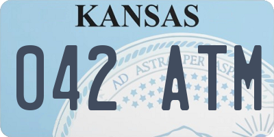 KS license plate 042ATM