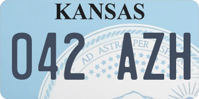 KS license plate 042AZH