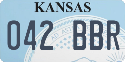 KS license plate 042BBR