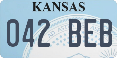 KS license plate 042BEB