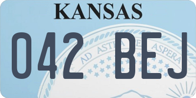 KS license plate 042BEJ