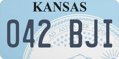 KS license plate 042BJI