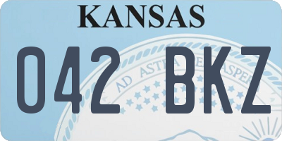 KS license plate 042BKZ