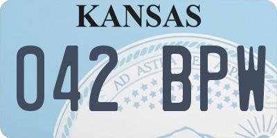 KS license plate 042BPW