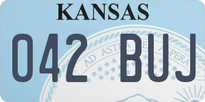 KS license plate 042BUJ